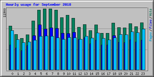 Hourly usage for September 2018