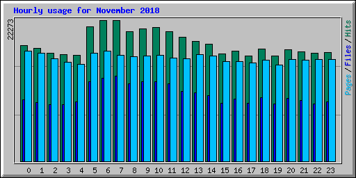 Hourly usage for November 2018