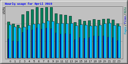 Hourly usage for April 2019