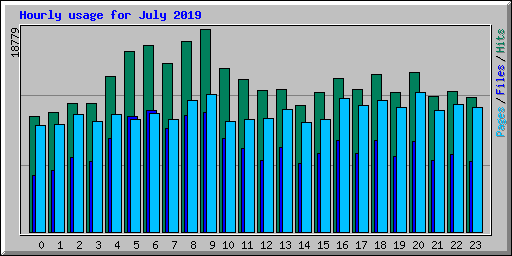 Hourly usage for July 2019