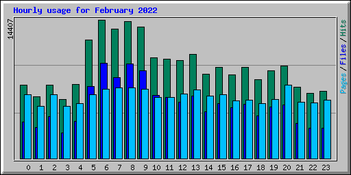 Hourly usage for February 2022