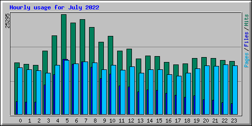 Hourly usage for July 2022