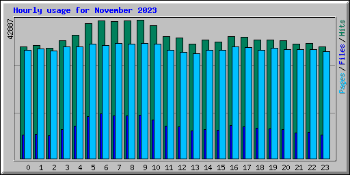 Hourly usage for November 2023