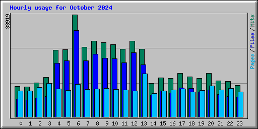 Hourly usage for October 2024