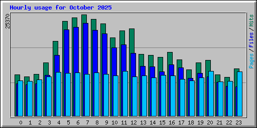 Hourly usage for October 2025