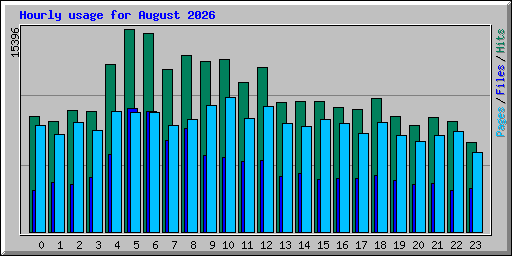 Hourly usage for August 2026